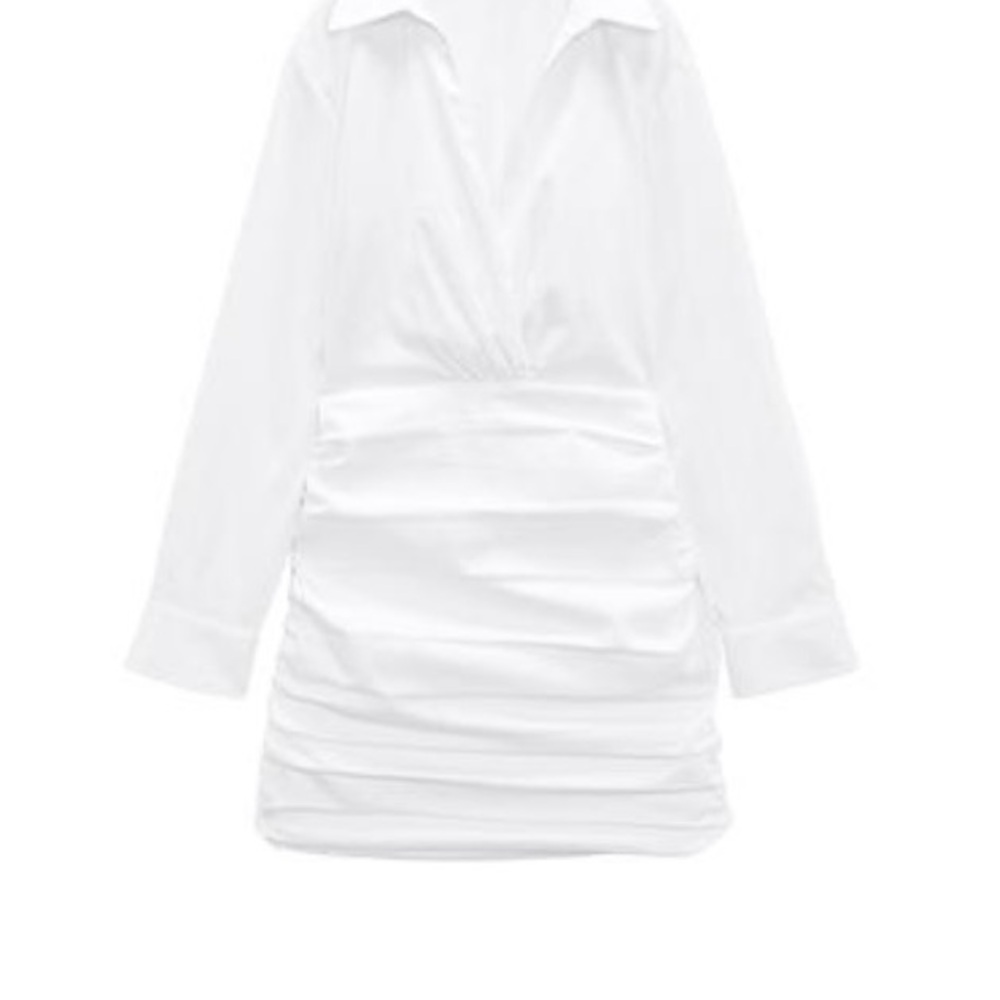 Elegant White Long Sleeve Dress